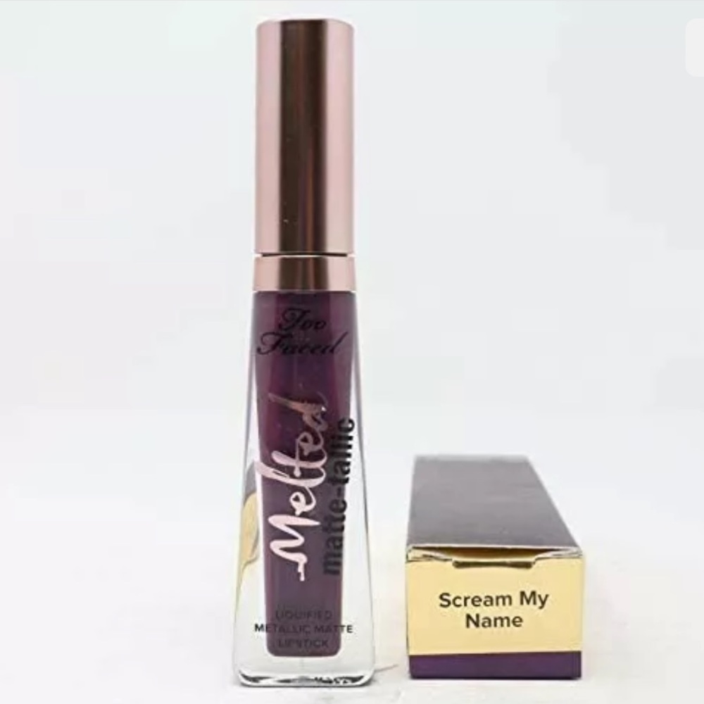 Too Faced Liquified Metallic Matte Lipstick SCREAM MY NAME - Size 7mL / 0.23 Oz.